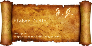 Hieber Judit névjegykártya